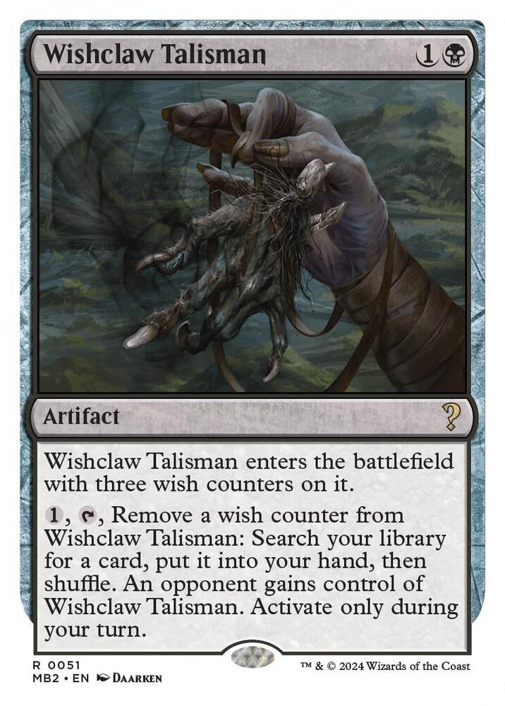 Wishclaw Talisman (White Border) | Mystery Booster 2 #51