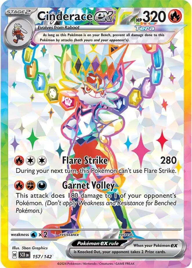 Cinderace ex - 157/142 | SV07: Stellar Crown #157/142