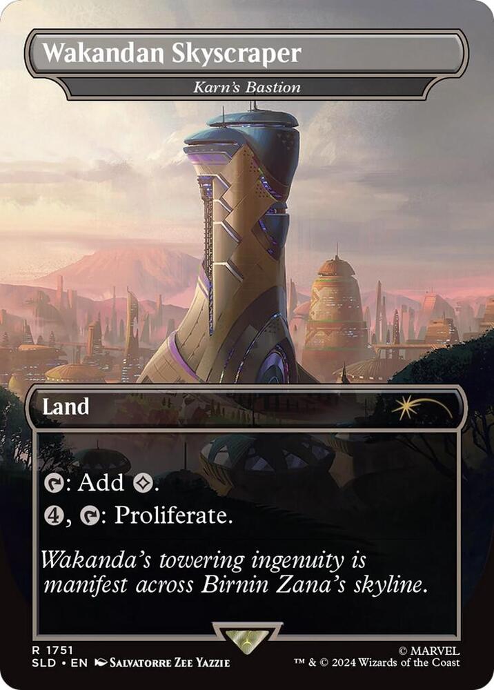 Wakandan Skyscraper - Karn's Bastion (Rainbow Foil) | Secret Lair Drop Series #1751