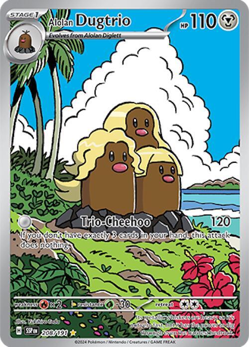 Alolan Dugtrio - 208/191 | SV08: Surging Sparks #208/191