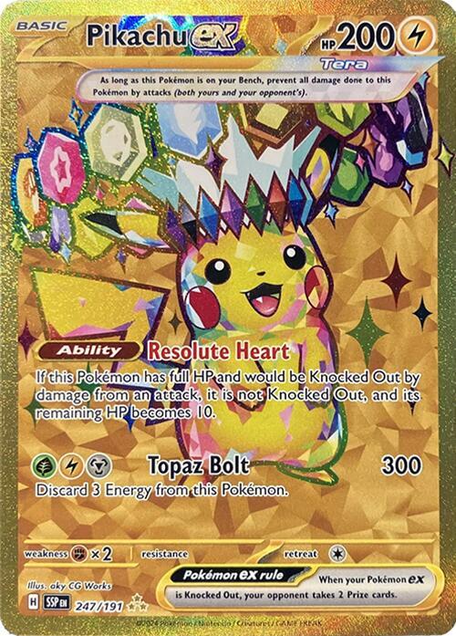 Pikachu ex - 247/191 | SV08: Surging Sparks #247/191