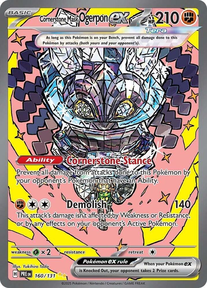Cornerstone Mask Ogerpon ex - 160/131 | SV: Prismatic Evolutions #160/131
