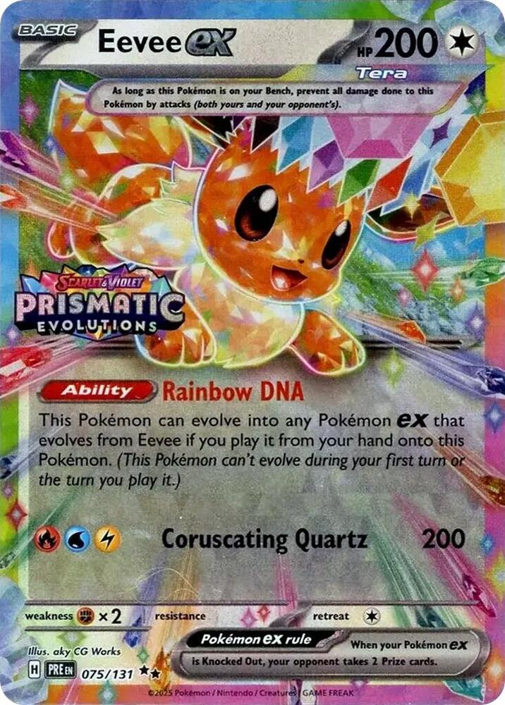 Eevee ex - 075/131 (Prismatic Evolutions Stamp) | Miscellaneous Cards & Products #075/131