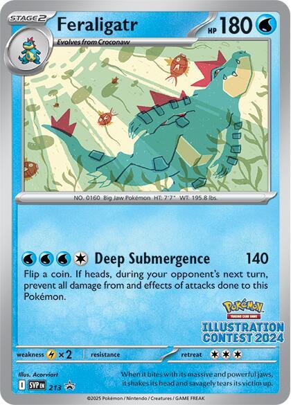 Feraligatr - 213 (Illustration Contest 2024) | SV: Scarlet & Violet Promo Cards #213
