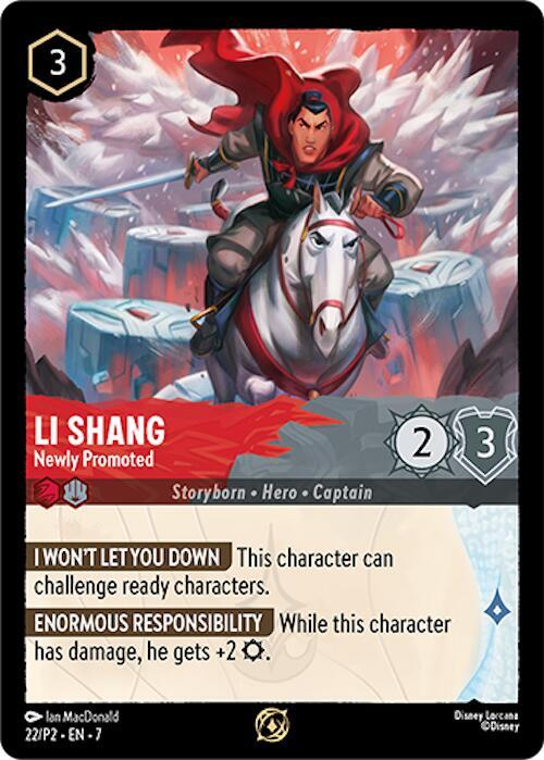 Li Shang - Newly Promoted | Disney Lorcana Promo Cards #22