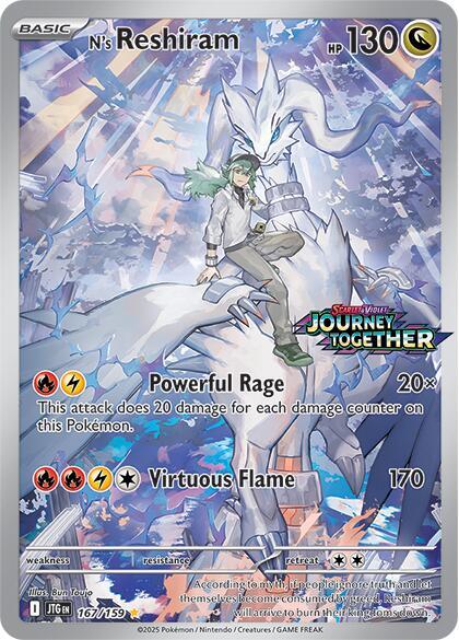 N's Reshiram - 167/159 (Journey Together Stamped) | Miscellaneous Cards & Products #167/159