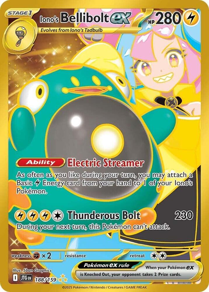 Iono's Bellibolt ex - 188/159 | SV09: Journey Together #188/159