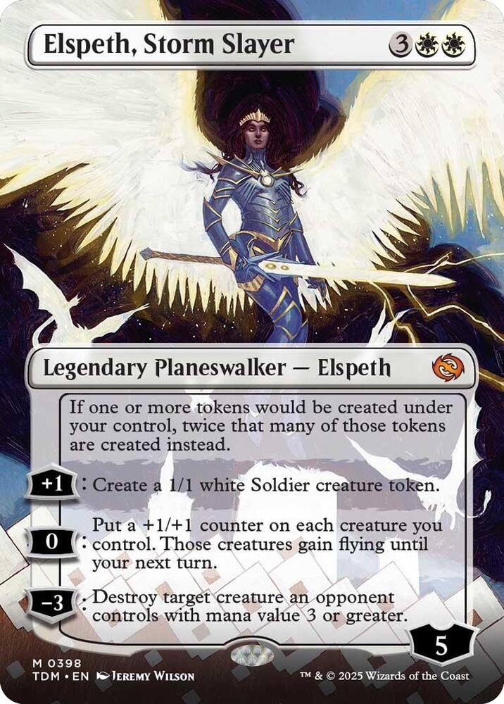 Elspeth, Storm Slayer (Borderless) | Tarkir: Dragonstorm #398