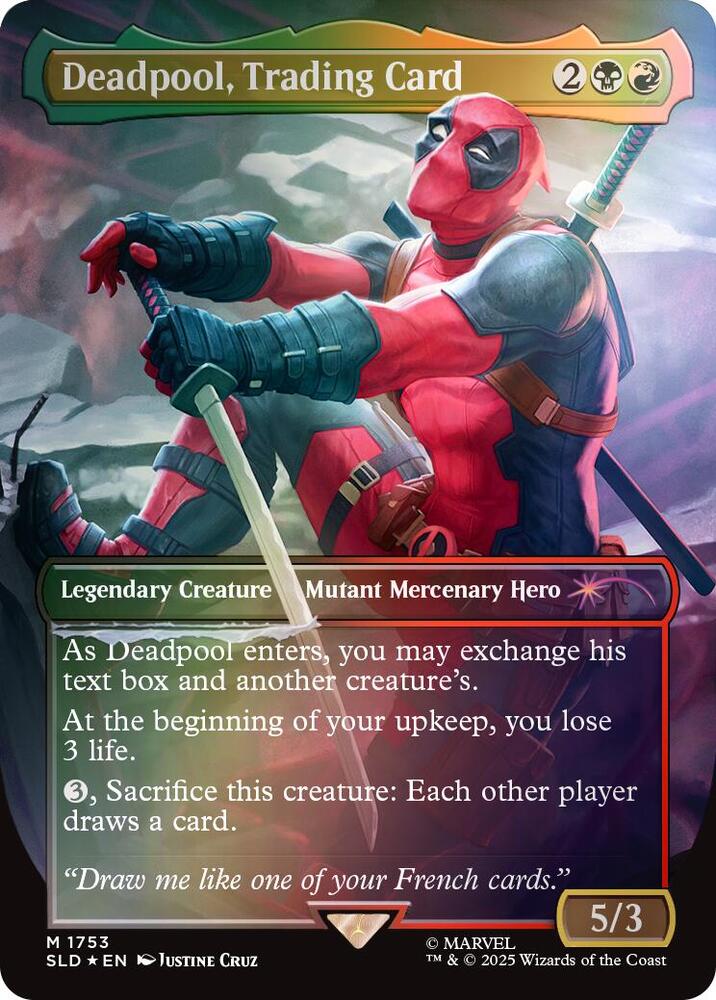 Deadpool, Trading Card (1753) (Rainbow Foil) | Secret Lair Drop Series #1753