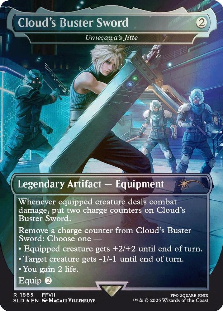 Cloud's Buster Sword - Umezawa's Jitte (Rainbow Foil) | Secret Lair Drop Series #1865