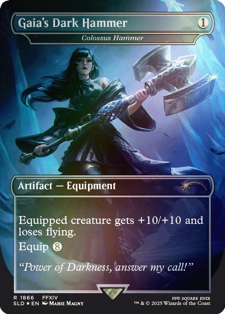 Gaia's Dark Hammer - Colossus Hammer (Rainbow Foil) | Secret Lair Drop Series #1866
