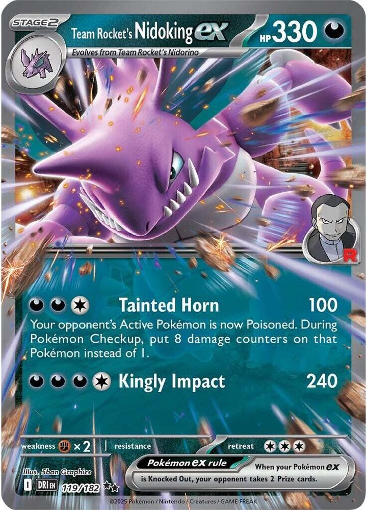 Team Rocket's Nidoking ex - 119/182 | SV10: Destined Rivals #119/182