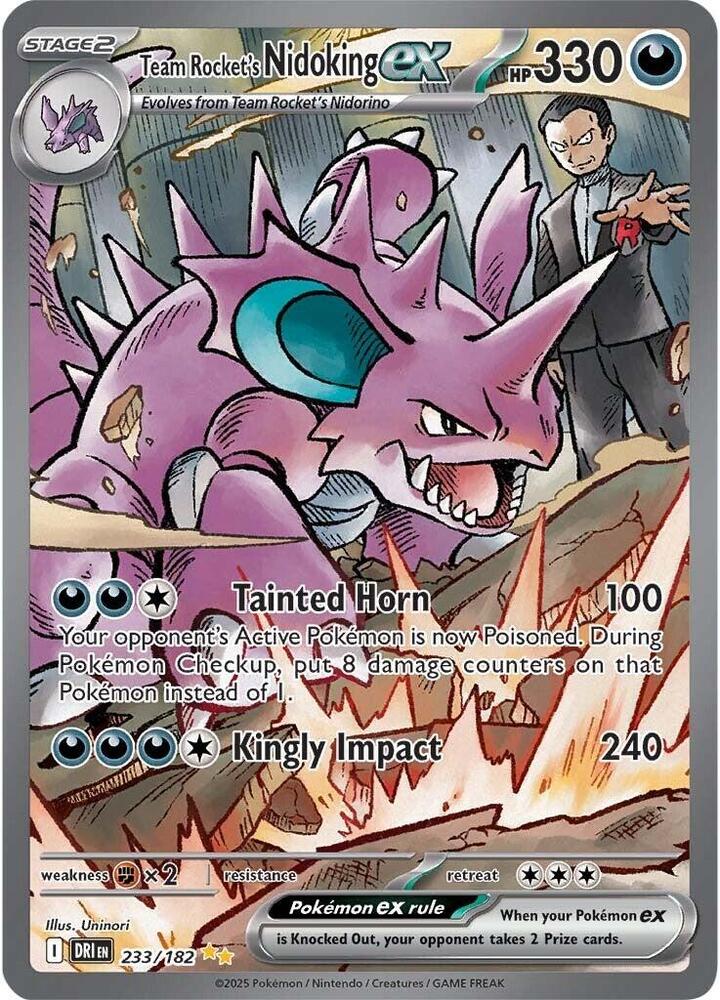 Team Rocket's Nidoking ex - 233/182 | SV10: Destined Rivals #233/182