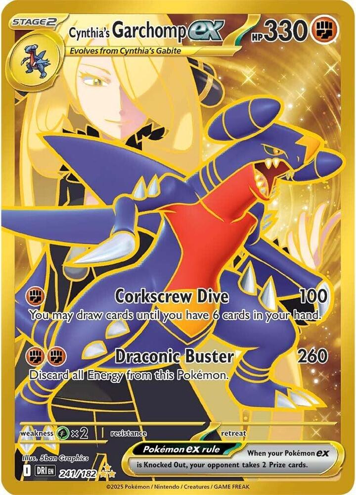 Cynthia's Garchomp ex - 241/182 | SV10: Destined Rivals #241/182