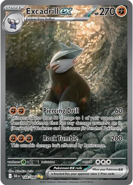 Excadrill ex - 168/086 | SV: Black Bolt #168/086