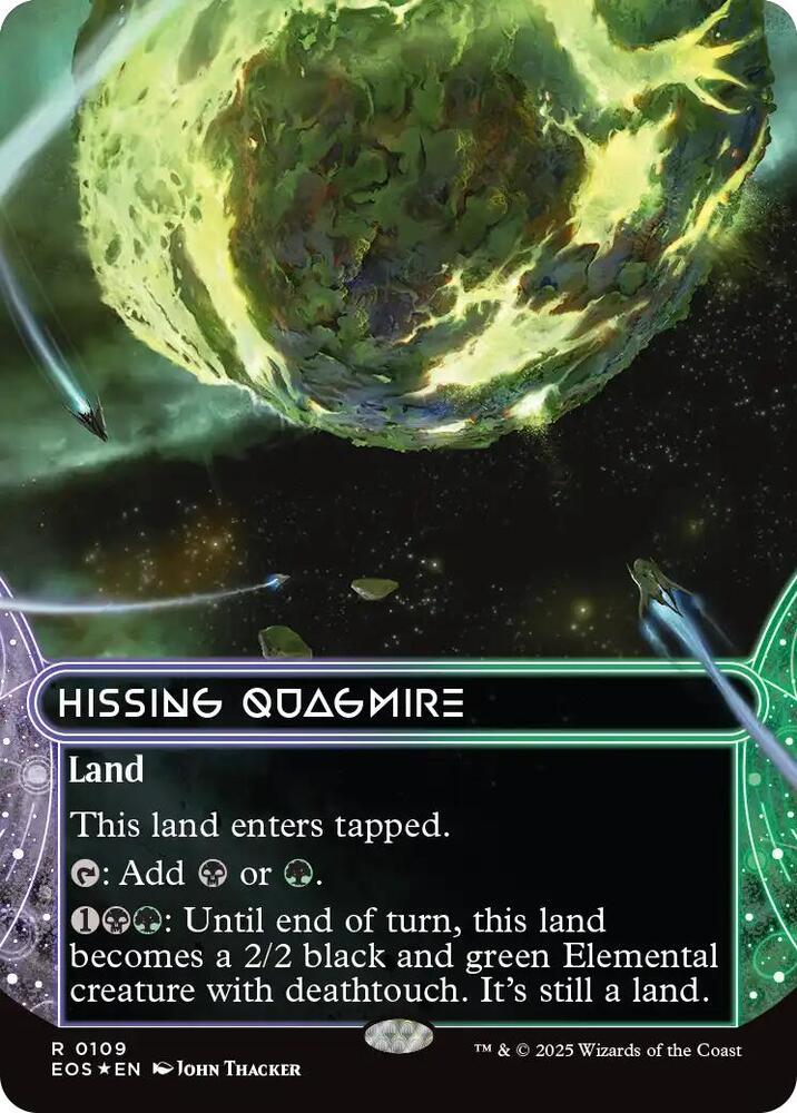 Hissing Quagmire (0109) (Borderless) (Galaxy Foil) | Edge of Eternities: Stellar Sights #109