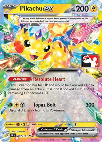 Pikachu ex - 057/191 | Prize Pack Series Cards #057/191