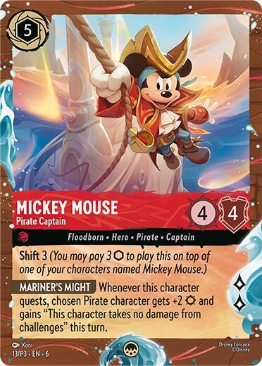 Mickey Mouse - Pirate Captain (Disney Cruise Promo) | Disney Lorcana Promo Cards #13