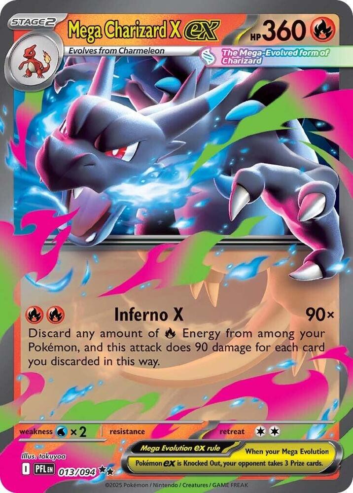 Mega Charizard X ex - 013/094 | ME02: Phantasmal Flames #013/094