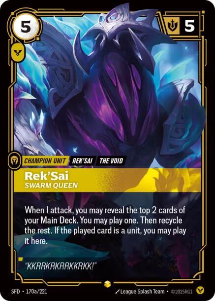 Rek'Sai, Swarm Queen (Alternate Art) | Spiritforged #170a/221