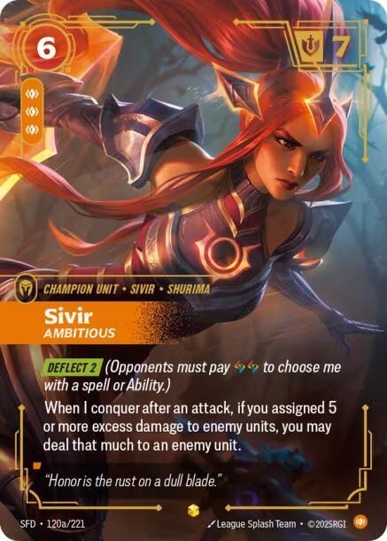 Sivir, Ambitious (Alternate Art) | Spiritforged #120a/221