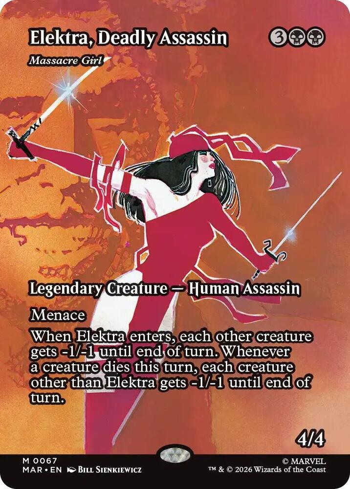 Elektra, Deadly Assassin - Massacre Girl (Borderless) | Marvel Universe Eternal-Legal #67