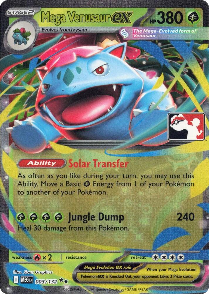 Mega Venusaur ex - 003/132 | Prize Pack Series Cards #003/132