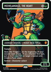 Michelangelo, the Heart (0092) (Borderless) (Surge Foil) | Commander: Teenage Mutant Ninja Turtles #92