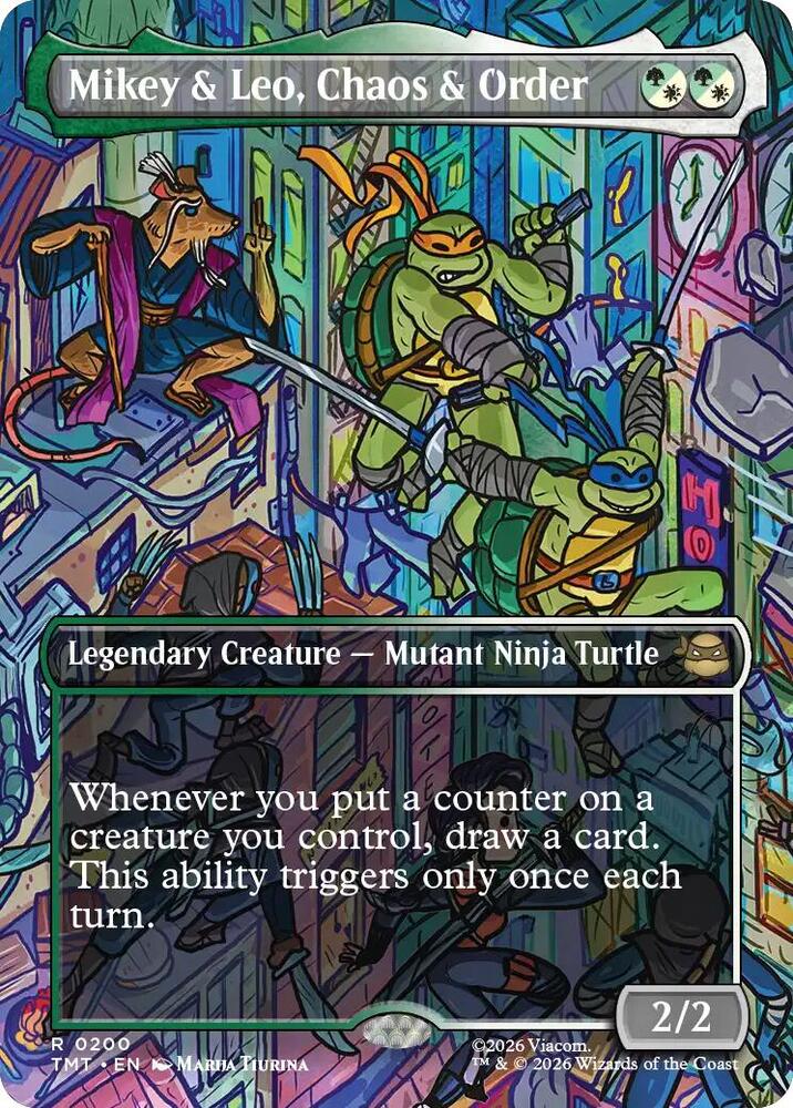 Mikey & Leo, Chaos & Order (Borderless) | Teenage Mutant Ninja Turtles #200