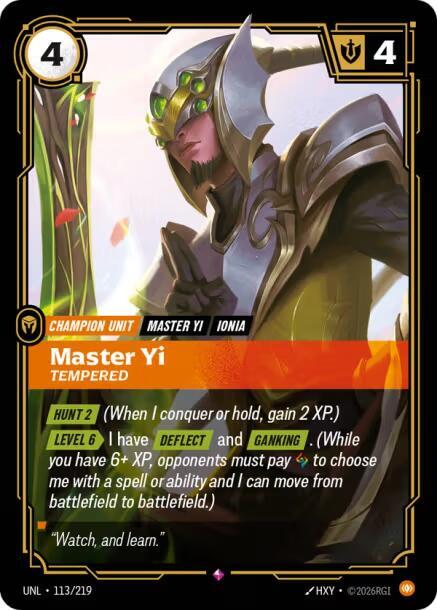 Master Yi, Tempered | Unleashed #113/219