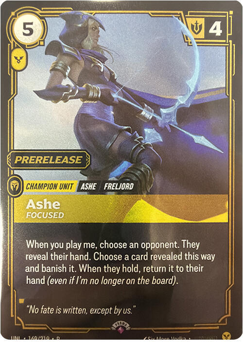 Ashe, Focused | Riftbound Organized Play Promotional Cards #169/219