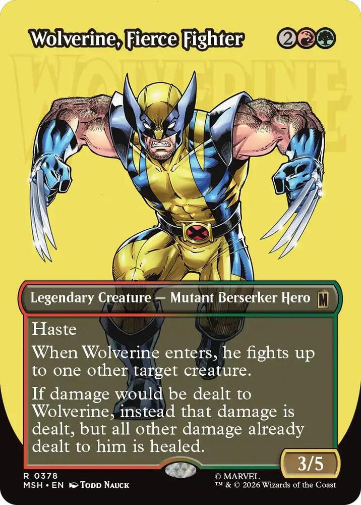 Wolverine, Fierce Fighter (Borderless) | Marvel Super Heroes #378