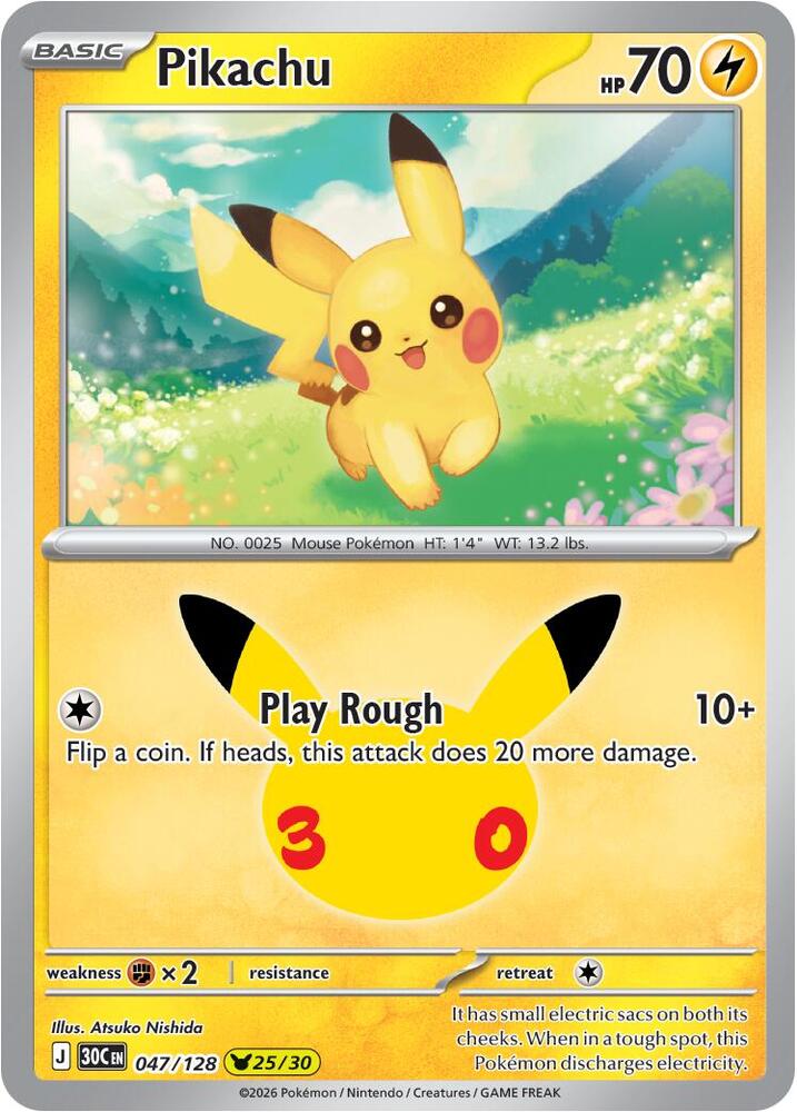 Pikachu - 047/128 | ME: 30th Celebration #047/128