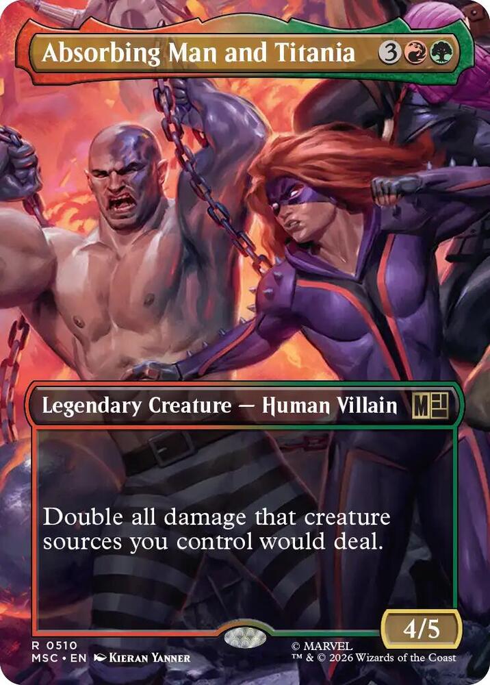 Absorbing Man and Titania (Borderless) | Commander: Marvel Super Heroes #510