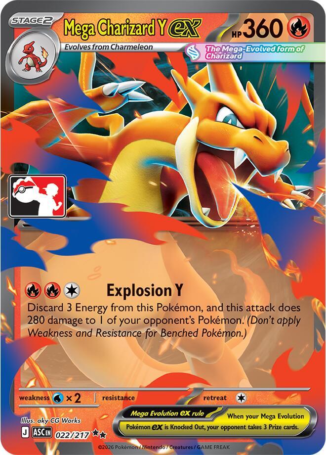 Mega Charizard Y ex - 022/217 | Prize Pack Series Cards #022/217