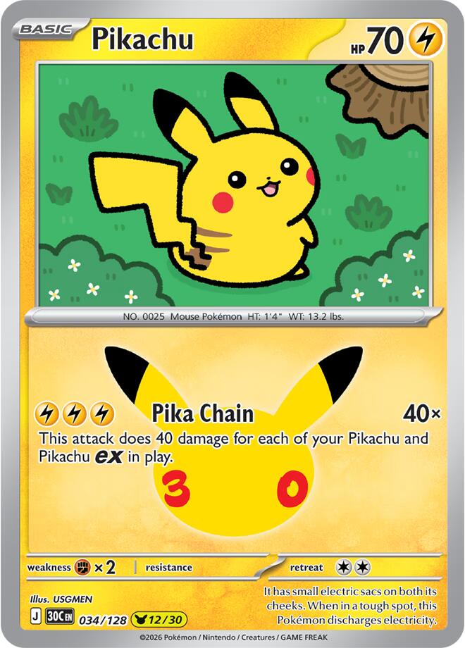 Pikachu - 034/128 | ME: 30th Celebration #034/128
