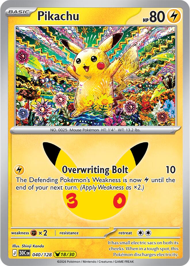 Pikachu - 040/128 | ME: 30th Celebration #040/128