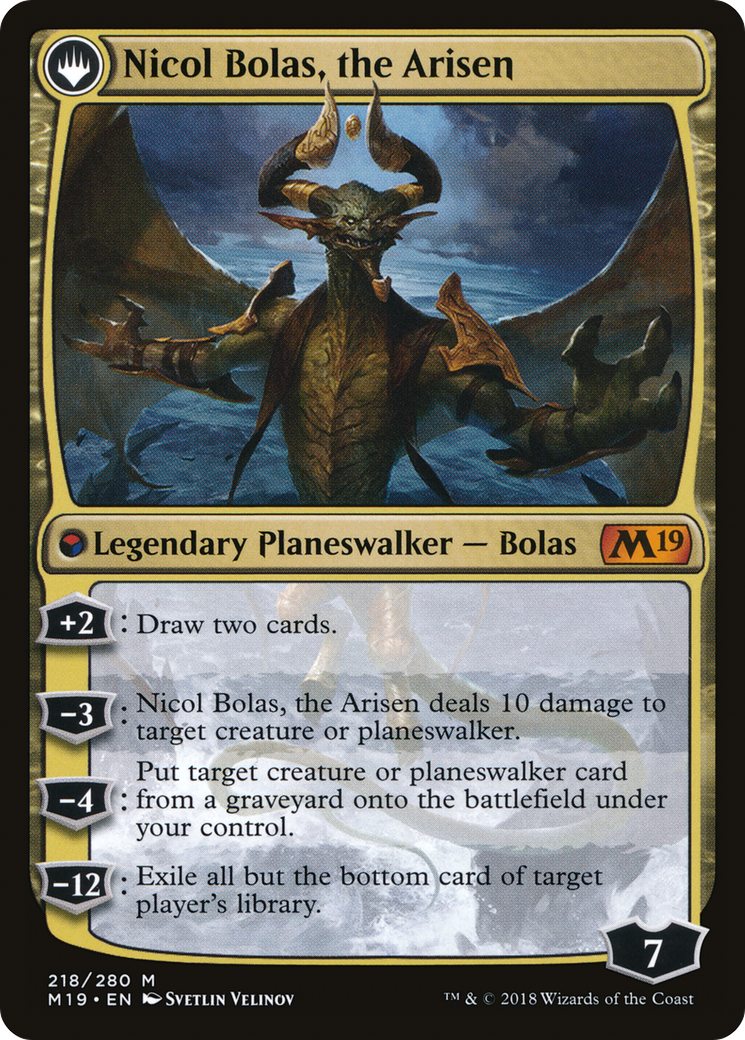 Nicol Bolas, the Ravager // Nicol Bolas, the Arisen | Core Set 2019 #218