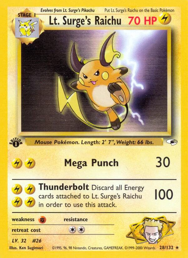Lt. Surge's Raichu | Gym Heroes #028/132