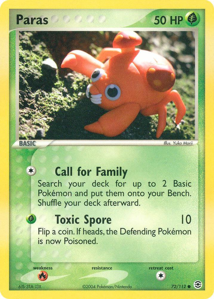 Paras | EX FireRed & LeafGreen #72/112
