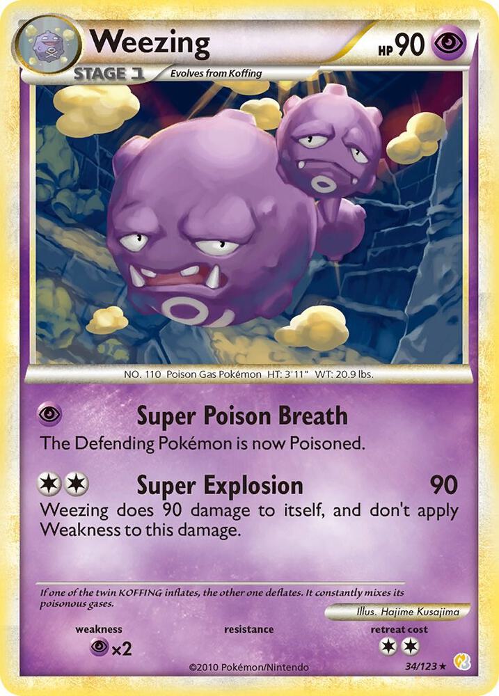 Weezing | HeartGold SoulSilver #34/123