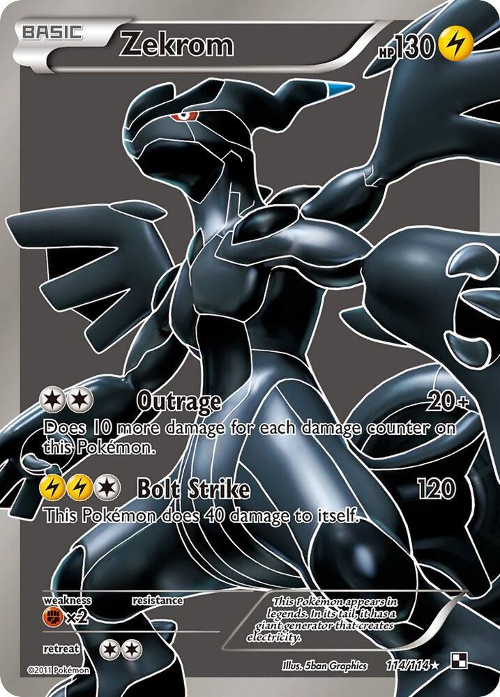 Zekrom (114 Full Art) | Black and White #114/114