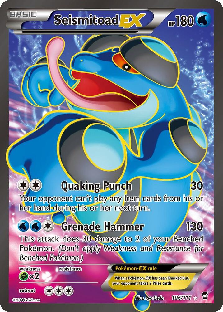 Seismitoad EX (106 Full Art) | XY - Furious Fists #106/111