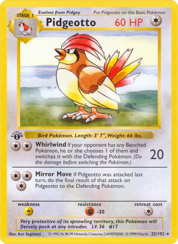 Pidgeotto | Base Set (Shadowless) #022/102