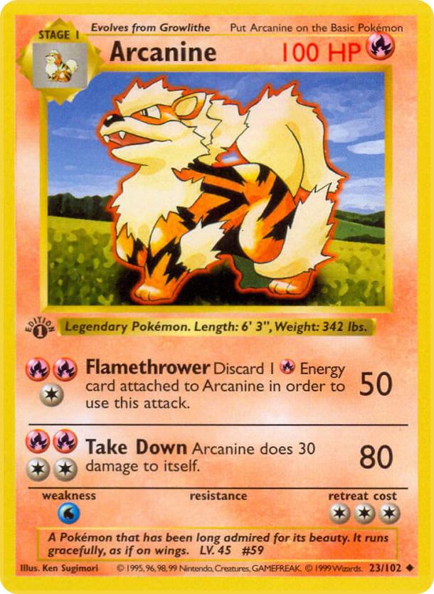 Arcanine | Base Set (Shadowless) #023/102