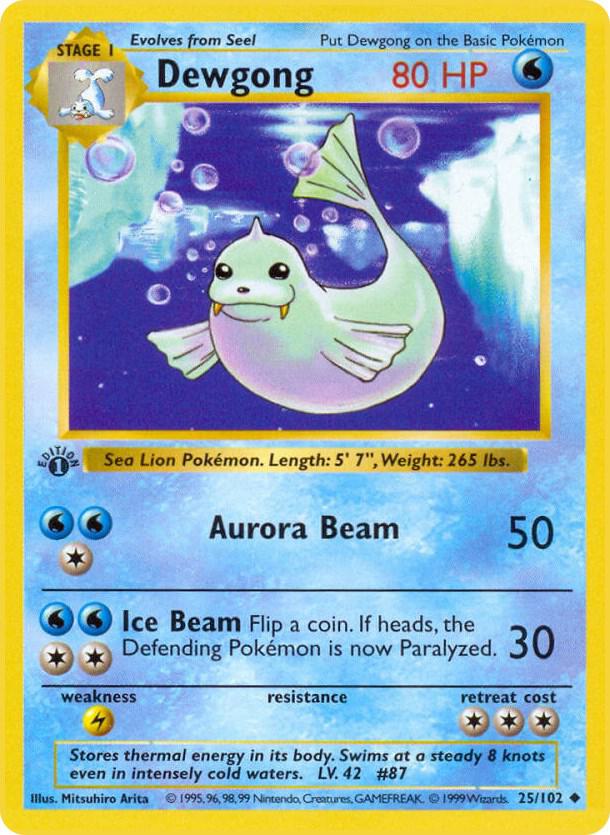 Dewgong | Base Set (Shadowless) #025/102