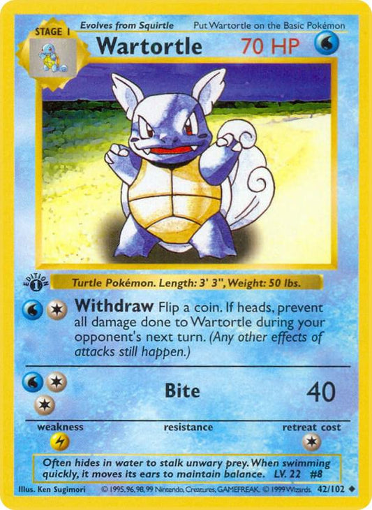 Wartortle | Base Set (Shadowless) #042/102