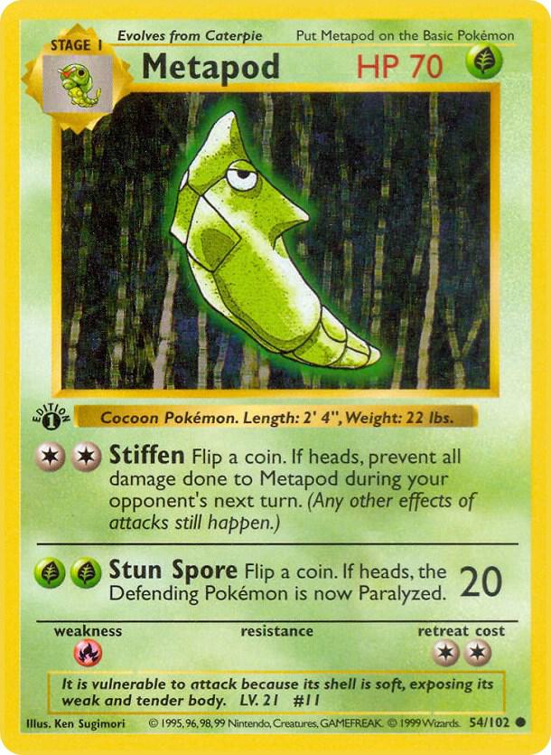 Metapod | Base Set (Shadowless) #054/102