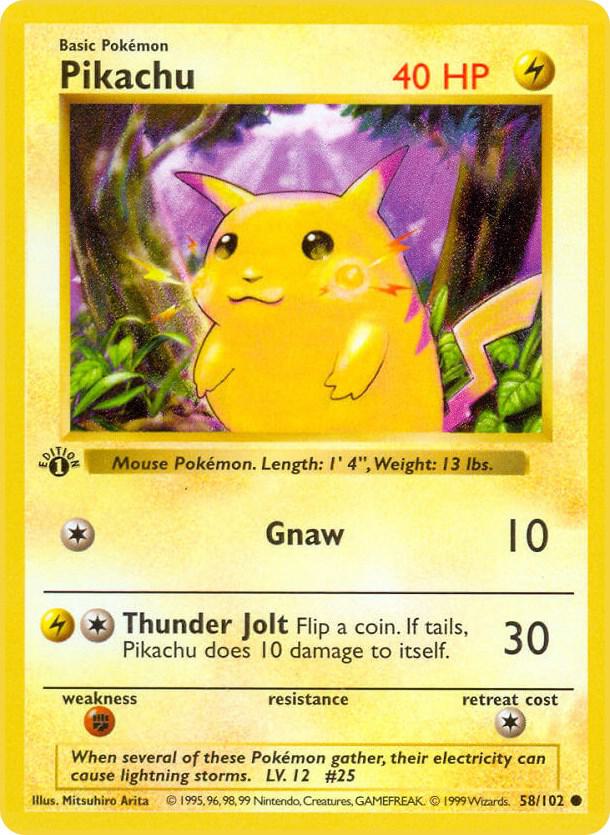 Pikachu | Base Set (Shadowless) #058/102