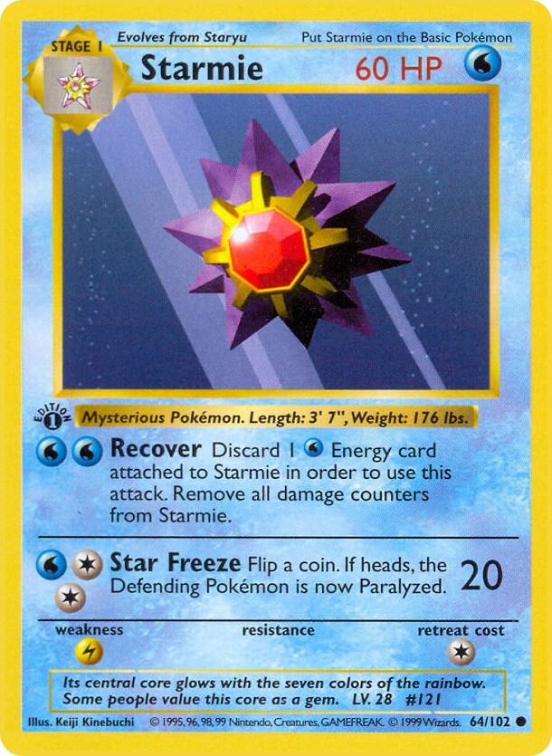 Starmie | Base Set (Shadowless) #064/102